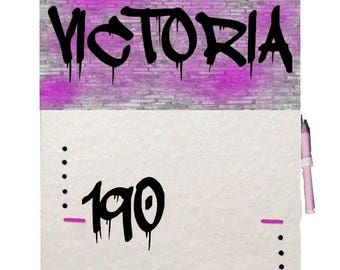 Fathom teen and junior customizable GRAFFITI VIOLET