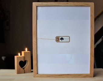 11x14 Oak frame - Wooden photo frame - for pics 14x11 - custom wood frames