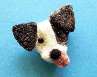 Dog pin brooch, dog mom gift, dog badge, dog lover pins for her, needle felted wool brooches, pet lover