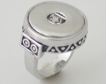 SIZE 7.5 Vintage Style Ring Snap Chunk 18 20MM Interchangeable Jewelry