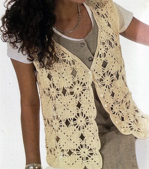 crochet motif vest pattern crochet vest pattern womens us to nz size conversion chart