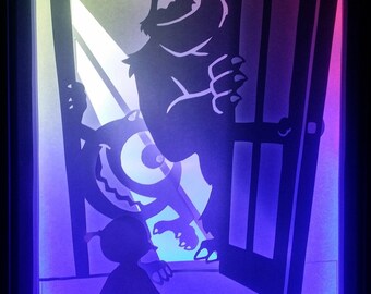 Monsters INC - Paper Cutting Light Box Template files