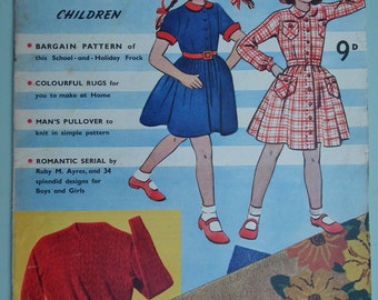 Weldons Home Dressmaker No. 678 Vintage Sewing Patterns Catalog Magazine UK 1940s 1950s 40s 50s children's clothing patterns