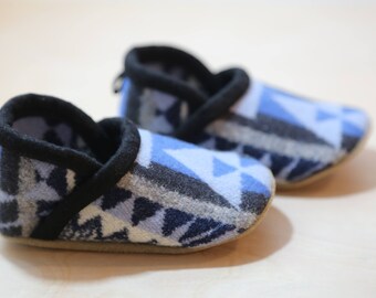 Baby Shoes Made From Pendleton® Wool - Moccasins - Baby Booties - Toddler Shoes - Wool Slippers