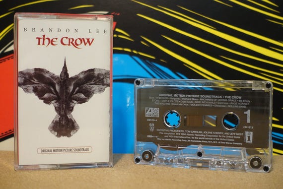 The Crow (Original Motion Picture Soundtrack) by Various Artists Vintage Cassette Tape