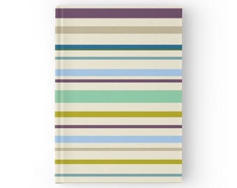 Striped Journal, Hardcover Journal, Bullet Journal, Sketchbook, Hardcover Notebook, Blank Journal, Lined Journal