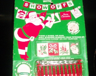 1960s Vintage Christmas Card Display Set