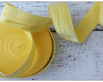 5/8 LEMON Fold Over Elastic 5 or 10 Yards