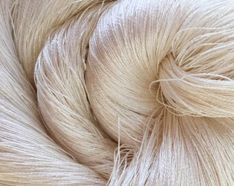 Mulberry Silk Yarn, Spun Silk Yarn, 60/2 Weight Yarn, Machine Embroidery Yarn, Miniature Knitting Weaving Yarn, Crochet Yarn