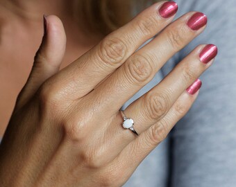 Opal diamond ring | Etsy