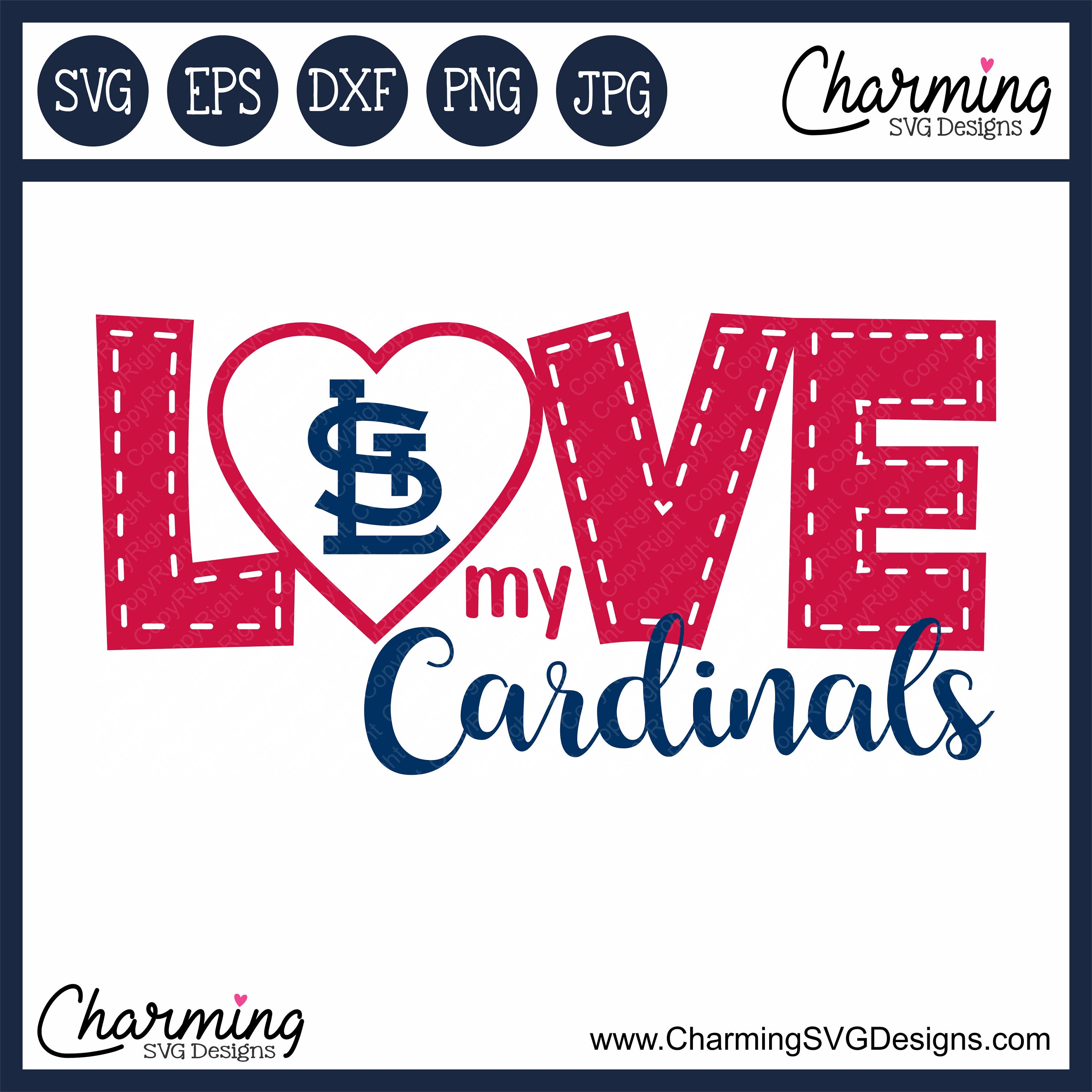 SVG, Love My St. Louis Cardinals SVG, Cardinals Cut File, St Louis Cardinals Vector Designs ...