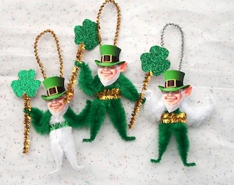 Chenille Ornaments St. Patrick's Day, Handmade St. Patrick's Day Decorations (88)