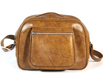 Vintage American Tourister Carry On / Overnight Bag - Faux Leather