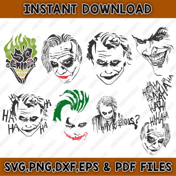 Download Joker Svg fileJoker SvgJokerJoker Heath Ledger SVG DXF PDF