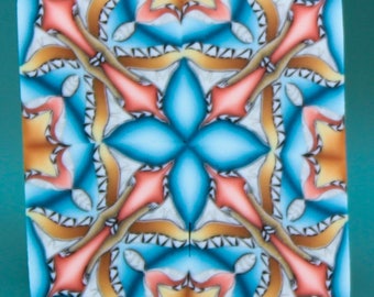 HALF PRICE SALE Polymer Clay Square Kaleidoscope Cane -'Dream a Little Dream' series (29aa)