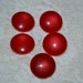 Buttons Cherry Red Vintage Self Shank Set of 5 Vintage Sewing Quilting Crafts Hats Bags Decor Collectible Embellishments