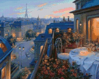 Paris Balcony Cross Stitch pattern PDF - Instant Download!