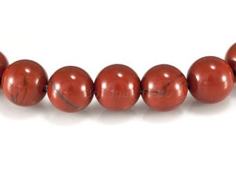 (4) 6mm, 8mm (3), 10mm (2)-genuine red Jasper beads