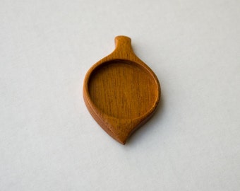 Pendant blank finished hardwood - Mahogany - 30 mm cavity - (G613p-M)