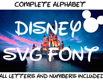 Disney Font SVG | Walt Disney Font SVG | Disney World Font SVG | Disney Alphabet svg | Disney svg | Disney cut file | Silhouette Cricut