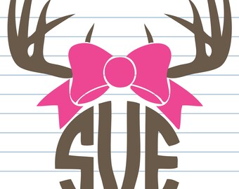 Download Antlers Svg Antlers Monogram Svg Antler Svg Deer Antler