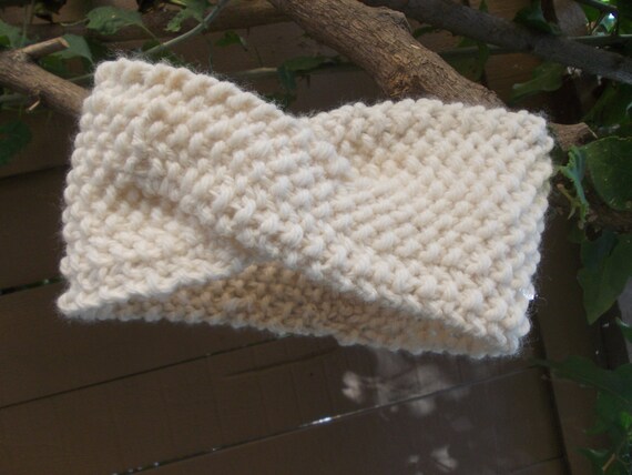 bandeau tricot torsade