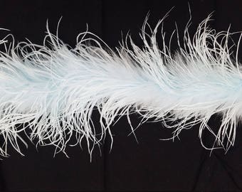 2-ply Ice Blue Ostrich Feather Boa