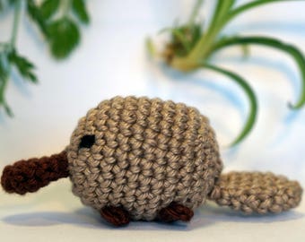 platypus plushie keychain - crochet amigurumi
