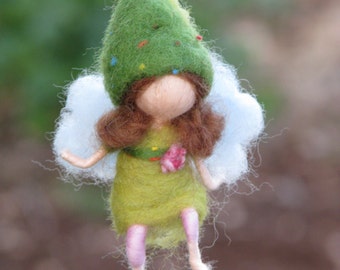 Waldorf inspired needle felted little fairy