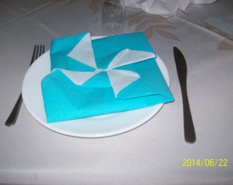 folding towel with two colors of mill