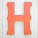 Wooden Letters Decorative H 12 inch Big letter Tropic Orange