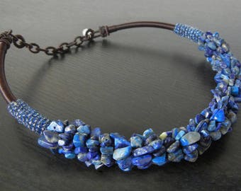 Necklace Lapis Lazuli adjustable 40 / 46CM