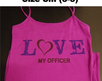 Love My Officer Camisole, size Small 3-5