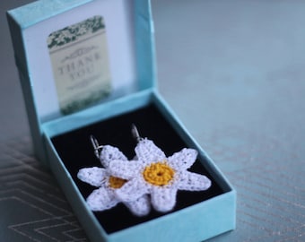 Boho Daisy crochet earings