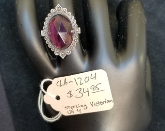 Ring- Victorian silver and Amethyst