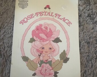 Rose petal place counted criss stitch book