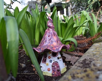 Ceramic Fairy house for Fairy garden