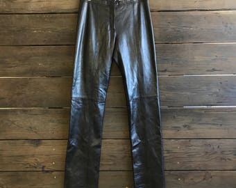 90s leather pants | Etsy