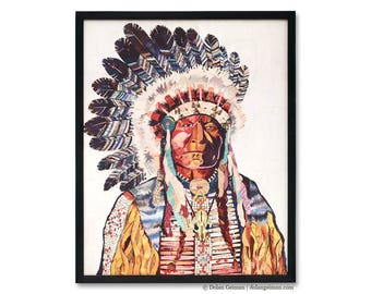 American Heritage Chief Print on Paper