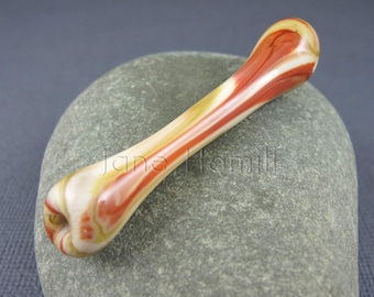 Lampwork bead "Taffy Pull" art glass pendant or focal, FHFteam Y3, GBUK, SRA