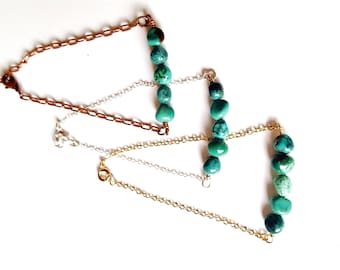 MIJA bracelet 925 sterling silver and natural turquoise stones
