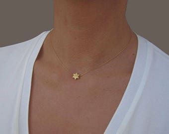 Dainty Star Necklace, Gold Necklace Dainty, Star Jewelry, Silver Star, Thin Chain Necklace, Simple Chain, Star Charm, Layering Necklace