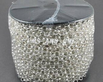 Messing Kreuz Ketten, Verloetet, Silber Farbe, bleifrei, Schmuckherstellung, Versorgung, Rolo Eisenkette, Unwelded, bleifrei, Silber Farbe