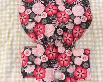 custom Evenflo high chair cushion,high chair cover, high chair replacement pad, pink garden baby accessory, baby, child care feeding chair