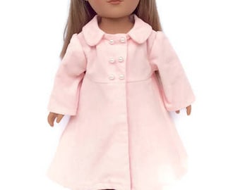 18 Inch Doll Coat, Light Pink Corduroy Doll Coat, 18 Inch Doll Clothes, Spring or Winter Doll Clothes