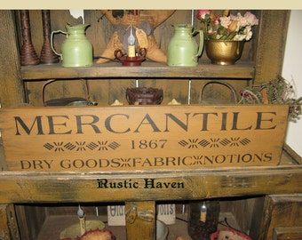 Farmhouse Fixer Upper Style Sign | Primitive Sign | Mercantile Sign | Vintage | Handmade Wood Sign | Home Decor | Wall Art | 7.25" x 30"