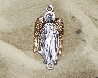 Archangel Uriel Pater Bead, St Uriel Our Father Beads, Patron Saint, Charm Connector for Rosary Making, Saint Uriel Religious Medal