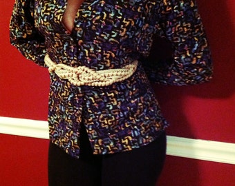 Multi Color 1980s Christie & Jill Blouse