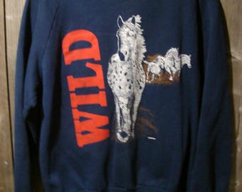 Vintage 80's Wild Horses Sweatshirt