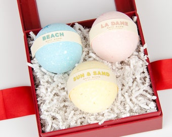 Bath Bomb Gift Set - Your choice of 3 Bath Bombs - Bridesmaid Gift - Girlfriend Gift - Valentine's Day Gift - Mothers Day Gift Box